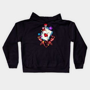 The red card heart A with fairy Kids Hoodie